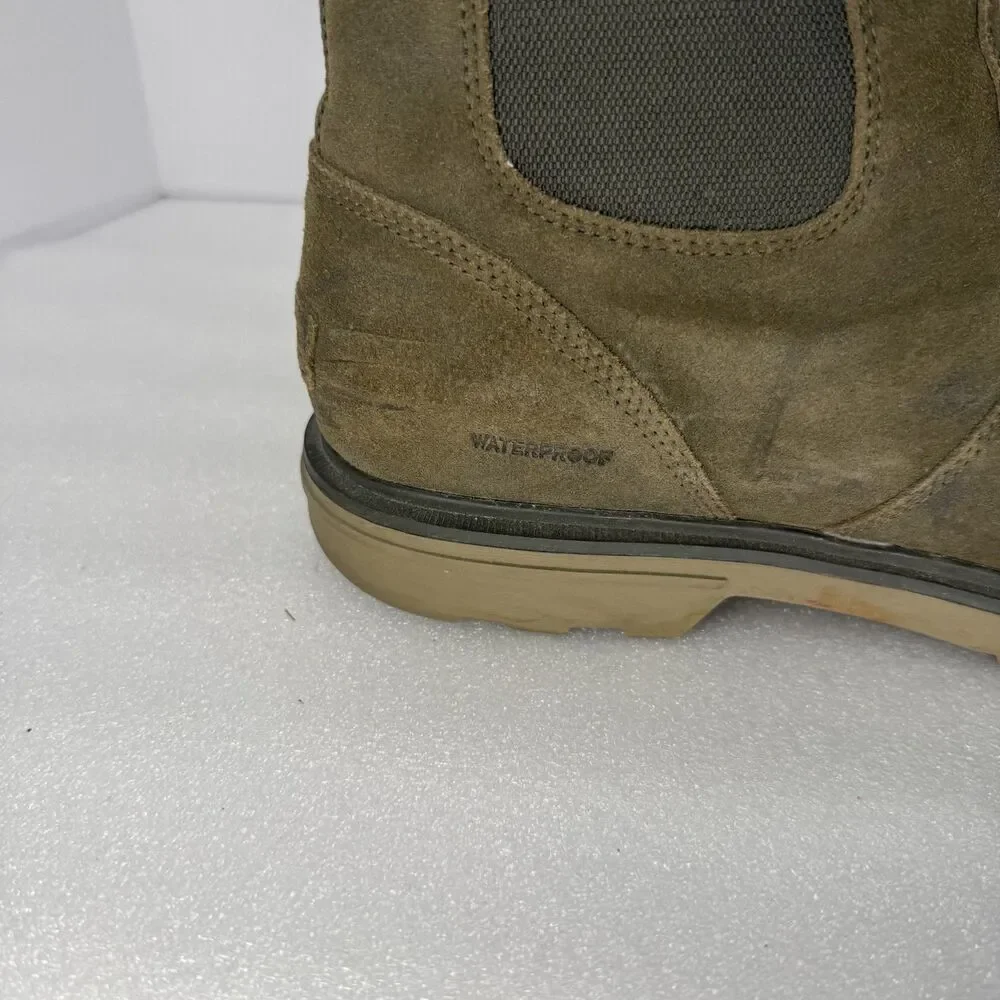 Sorel Chelsea Boots Mens Size 13 Brown Gray Suede Waterproof Winter NM4900-246